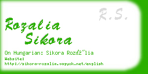 rozalia sikora business card